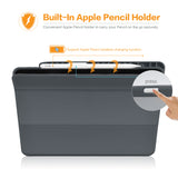 Roocase Premium Folio Case for iPad Pro 11 2018 - Clear Back - Smart Cover - Apple Pencil Charging