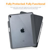Roocase Premium Folio Case for iPad Pro 11 2018 - Clear Back - Smart Cover - Apple Pencil Charging
