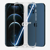 Roocase Plexis Clear Case for iPhone 12 Pro Max, 6.7 Inch, Slim Transparent Cover with TPU Bumper
