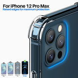 Roocase Plexis Clear Case for iPhone 12 Pro Max, 6.7 Inch, Slim Transparent Cover with TPU Bumper