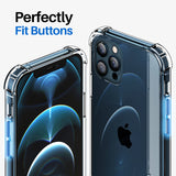 Roocase Plexis Clear Case for iPhone 12 Pro Max, 6.7 Inch, Slim Transparent Cover with TPU Bumper