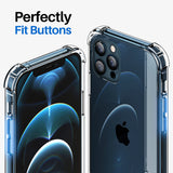 Roocase Plexis Clear Case for iPhone 12/12 Pro, 6.1 Inch, Slim Transparent Cover with TPU Bumper