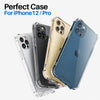 Roocase Plexis Clear Case for iPhone 12/12 Pro, 6.1 Inch, Slim Transparent Cover with TPU Bumper