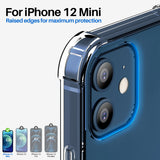 Roocase Plexis Clear Case for iPhone 12 Mini, 5.4 Inch, Slim Transparent Cover with TPU Bumper