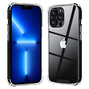 Roocase Plexis Clear Case for iPhone 13 Pro (2021) Slim Transparent Cover with TPU Bumper