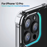 Roocase Plexis Clear Case for iPhone 13 Pro (2021) Slim Transparent Cover with TPU Bumper