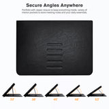 Roocase Sunset Case for iPad 10.2 2019 - Folio Smart Cover - Magnetic Case - Convenient Stand - Black