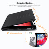 Roocase Sunset Case for iPad 10.2 2019 - Folio Smart Cover - Magnetic Case - Convenient Stand - Black