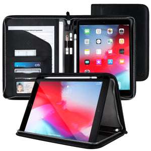 Roocase Wilshire Case for iPad 10.2 2019 - Executive Portfolio Case - Detachable Magnetic Case - Organizer - Black