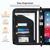 Roocase Wilshire Case for iPad Pro 12.9 3rd Gen (2018) - Executive Portfolio Case - Detachable Magnetic Case - Organizer - Black