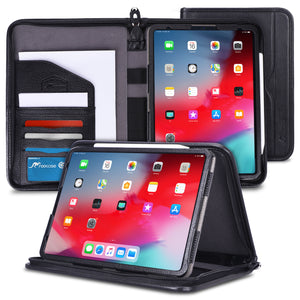 Roocase Executive Case for iPad Pro 11 2018 - Organizer Portfolio - Detachable Case - Black